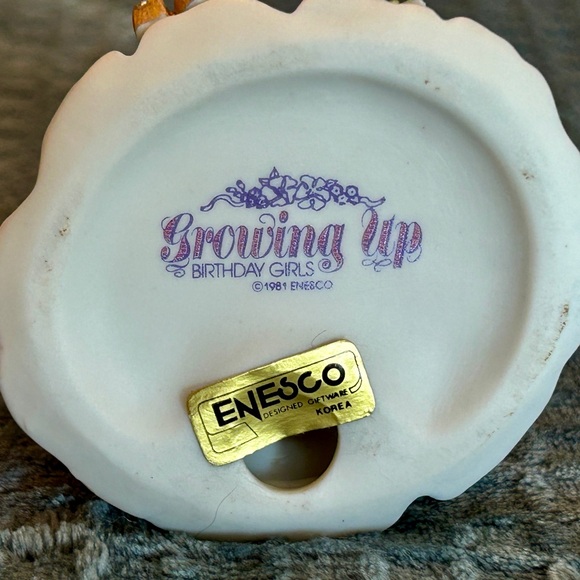 Vintage ENESCO Growing Up Birthday Girls Age 10 Blonde Porcelain Girl Figurine - Picture 16 of 16
